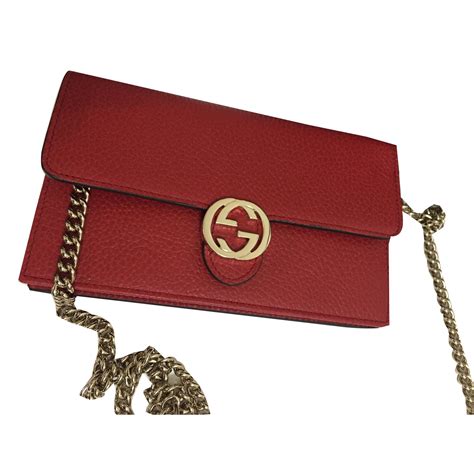 gucci wallet of chain red|Gucci small wallet price.